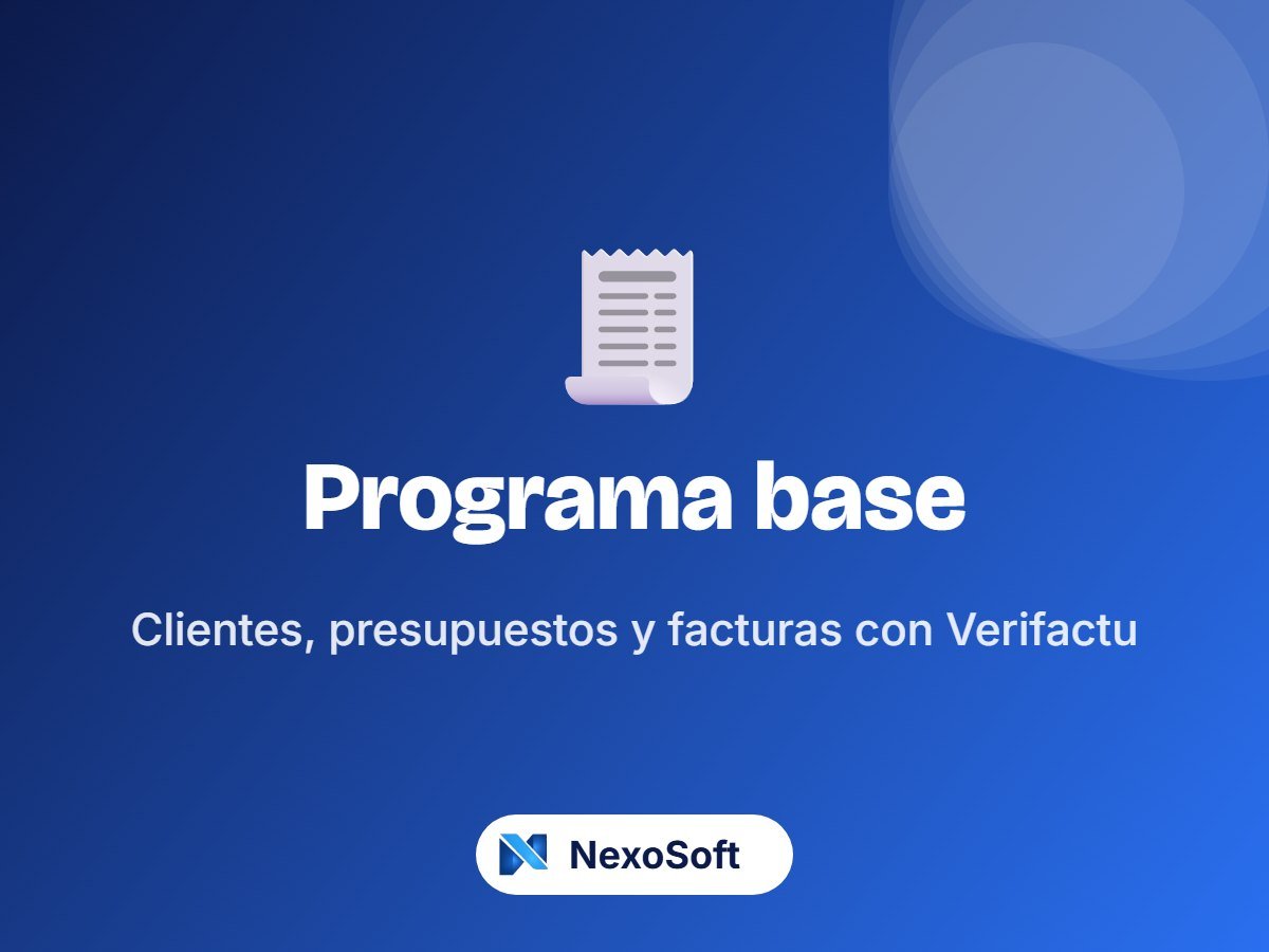 Programa base: facturas con Verifactu
